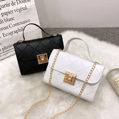 Fashion Mini Handbag: Solid Color, Casual Chain Shoulder Pouch