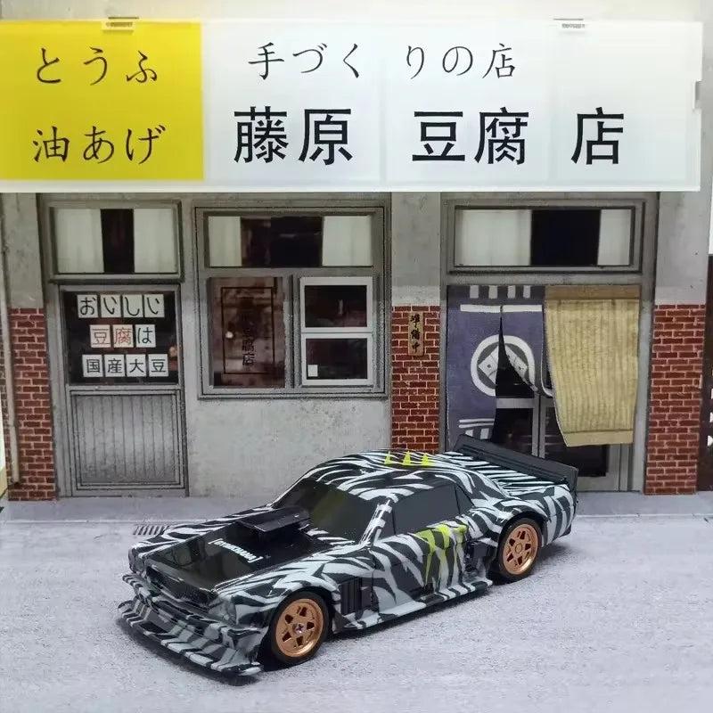 2.4G High speed Drift Rc Car 1/43 4WD Remote Control Car Four Wheel Drive Radio Controlled Mini GTR Racing Model Boy Toy Gift