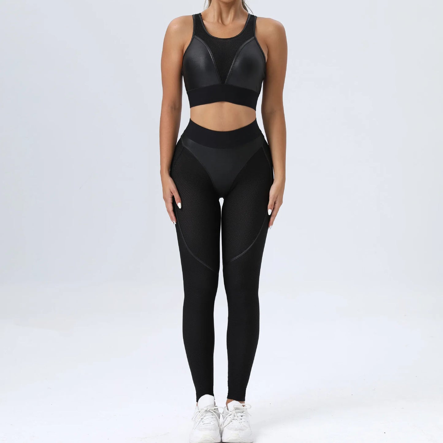 Women's High Waist Mesh Push Up Leggings