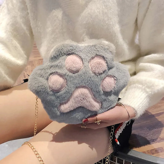 Women's Cartoon Plush Cute Cat Shoulder Messenger Bag – Student Phone Bags, Mochilas Para Mujer, Mochilas Femeninas, Mochila Y2K.