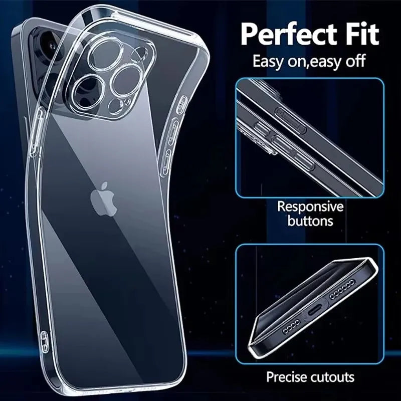 Transparent TPU Silicone Clear Case for iPhone 14 PLUS