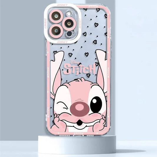 Disney Cute Stitch Cover Case för Samsung Galaxy A53 A73 A21s A52 A54 A32 A11 A33 A12 A13 A14 A34 A72 A24 A23 A42 A22