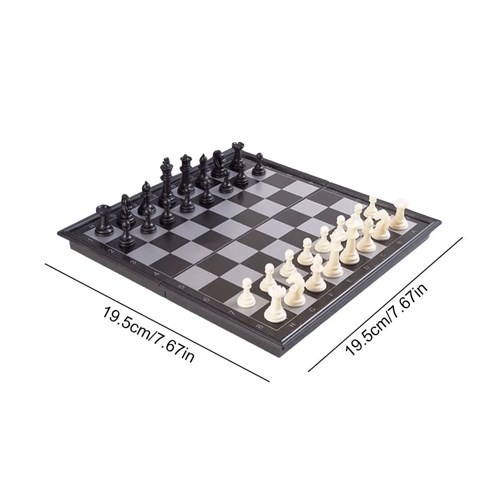 Folding Magnetic Chess Set 19.5x19.5 cm for Beginners and Adults