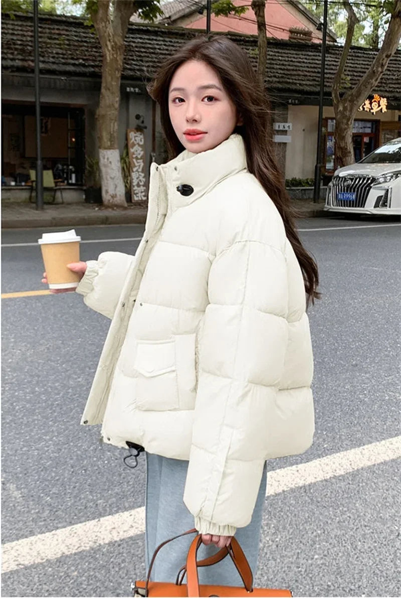 Women's Short Warm Cotton Coat Korean Style