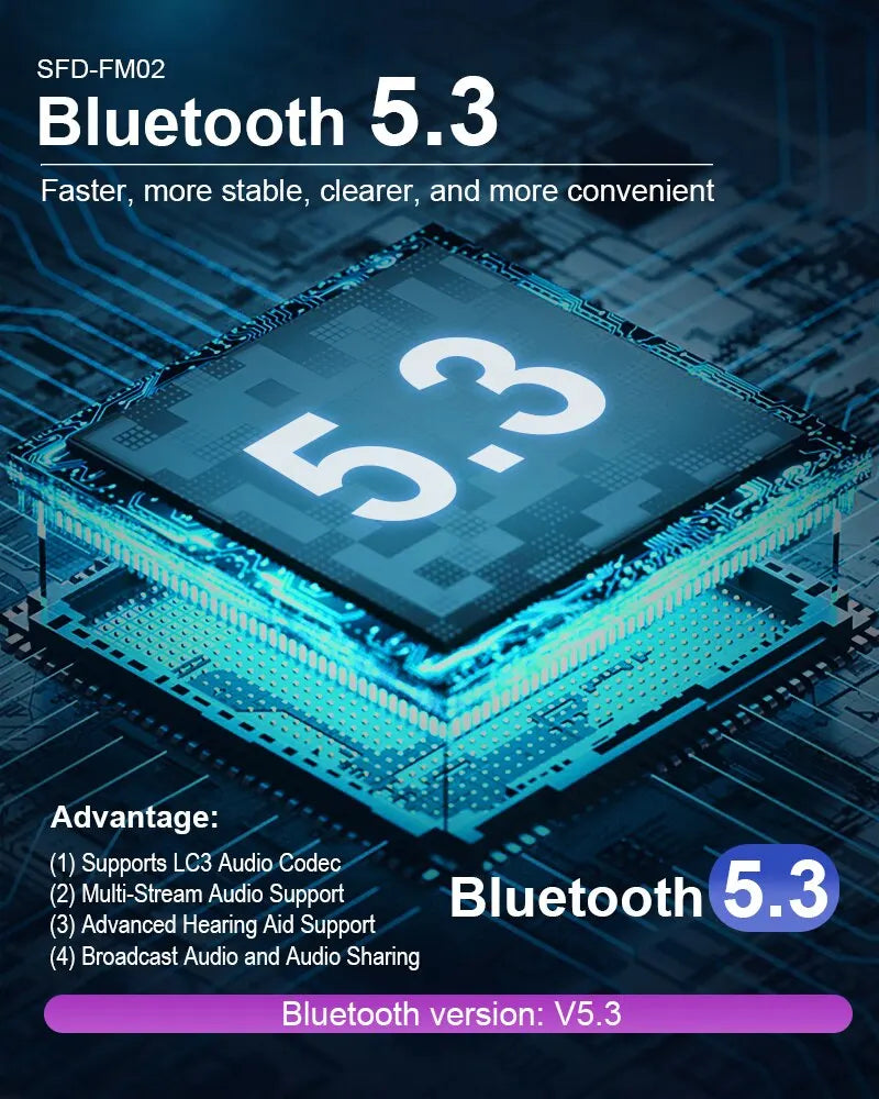 Bil Bluetooth 5.3 Sändare Mottagare Handsfree Ring Mini USB Power Car Kit Auto Stereo Trådlös Ljud Adapter För Bil Fm Radio