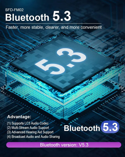 Bil Bluetooth 5.3 Sändare Mottagare Handsfree Ring Mini USB Power Car Kit Auto Stereo Trådlös Ljud Adapter För Bil Fm Radio