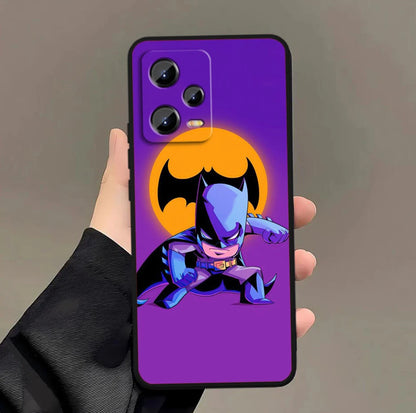 B-Batman Cartoon Cute Phone Case – Universal Black Cover för Xiaomi Redmi