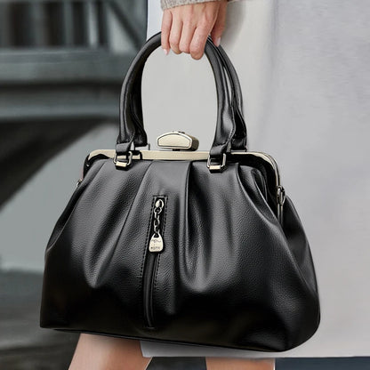 Luxury Leather Handbag: Designer, Real Leather, Leisure Tote