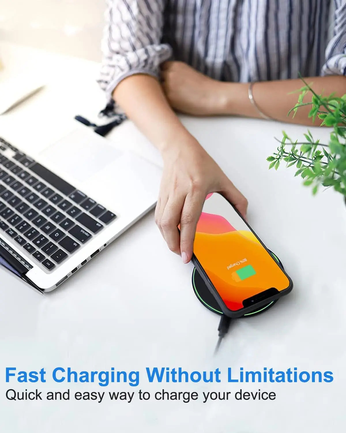 100W Fast Wireless Charger Pad for iPhone 15 14 13 12 11 Pro Max Samsung Galaxy S24 S23 S22 S20 Xiaomi Wireless Charging Station