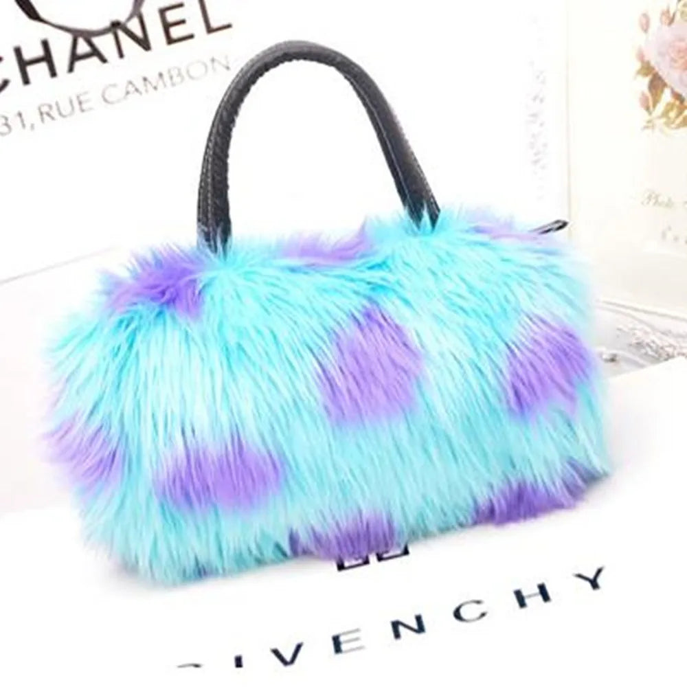 Winter Plush Bag: Long Fur Handbag, Women's Crossbody, Fashion Trend Shoulder