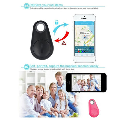 Mini Mode Smart Hund Husdjur Bluetooth 4.0 GPS Tracker Anti-förlorad larmtag Trådlös Barnväska Plånbok Key Finder Locator