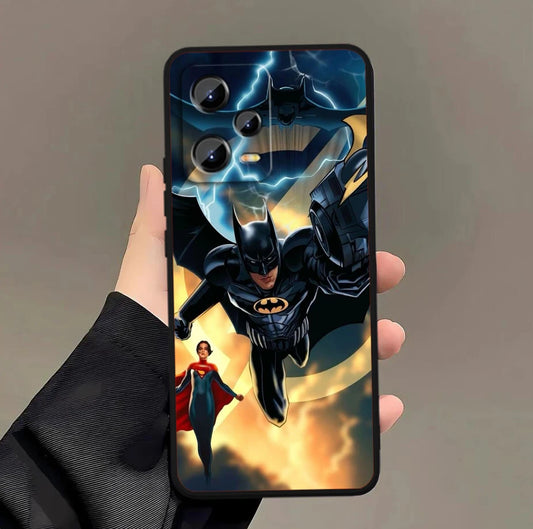 B-Batman Cartoon Cute Phone Case – Universal Black Cover för Xiaomi Redmi