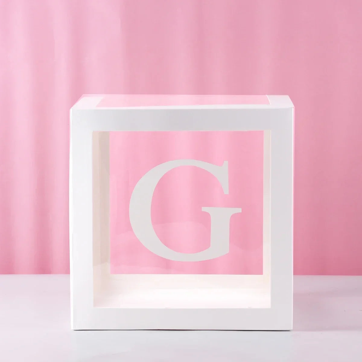 25/27cm Transparent Letter Baby Shower Box Birthday Wedding 1st Birthday Party Decorations Custom Cube Balloon with Letter Box