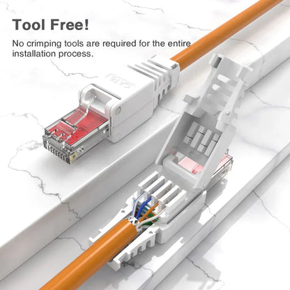 ZoeRax 1PCS Tool Free RJ45 CAT6 Connector Ethernet Termination Plugs,  23AWG to 26AWG Cable Internet Plug Installation Toolless