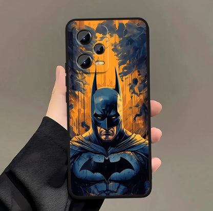 B-Batman Cartoon Cute Phone Case – Universal Black Cover för Xiaomi Redmi