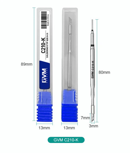 RELIFE Super Fine C210 T245 C245 Soldering Tip C210 C115 Soldering Iron Tip for GVM T210 GVM T115 Professional Soldering Station