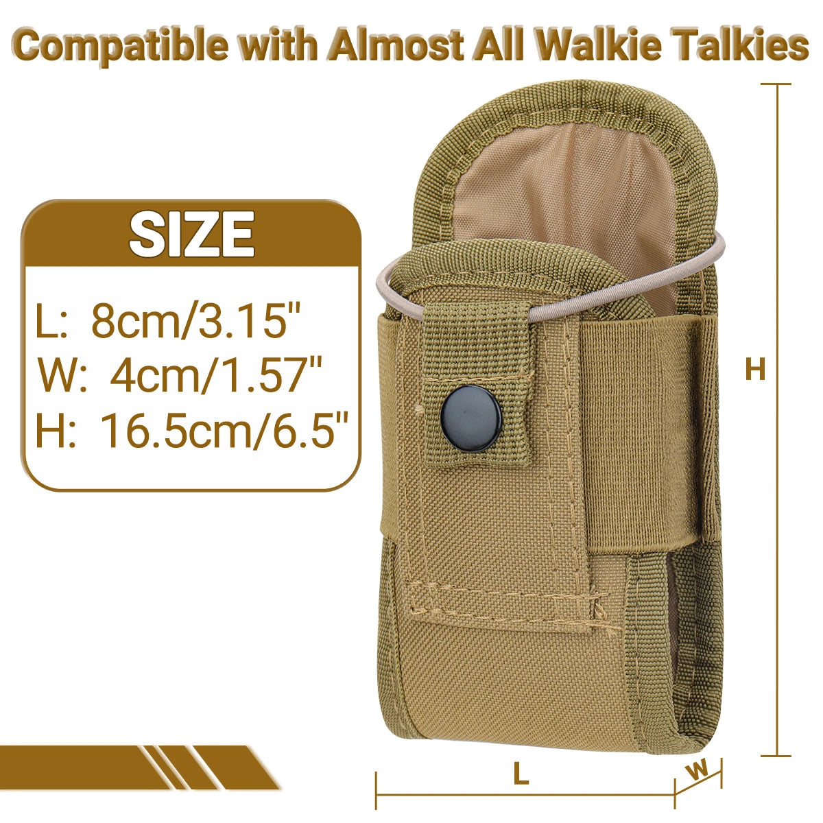 Tactical Walkie Talkie Pouch Oxford Molle Radio Pouch Holder Pocket Portable Outdoor Hunting Sports Waist Bag Interphone Holster