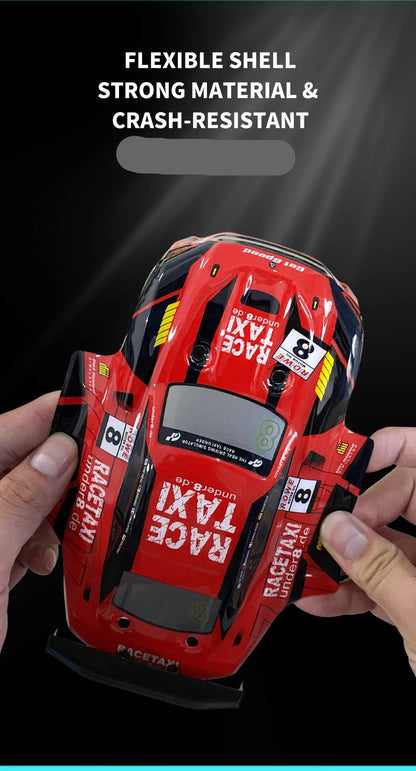 RC Sport Racing Car 1:18 Drift Car med 2 uppsättningar däck 2,4G Fjärrkontroll Modul 4WD RTR Billeksaker Barnpresenter