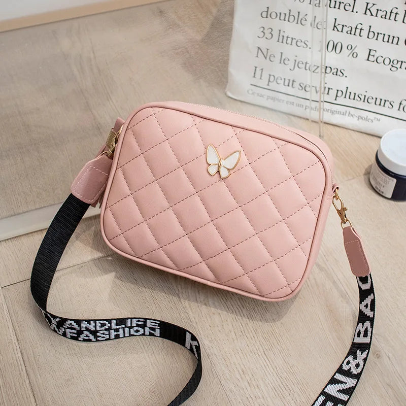 Fashion Quilted Design Women Shoulder Crossbody Bags – Diamond Lattice Casual Satchel with Small Tassel Shell Messenger Bag