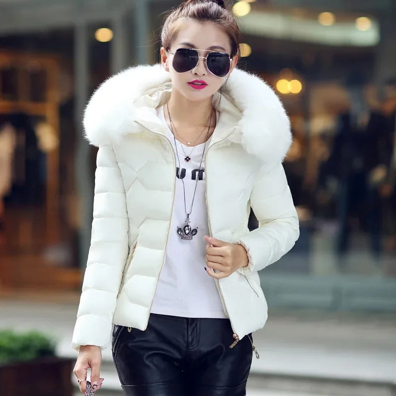 High-Quality Winter Parka with Artificial Raccoon Fur Collar