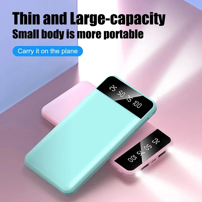 10000/20000mAh Portable Mobile Charging Power Bank Mini Powerbank