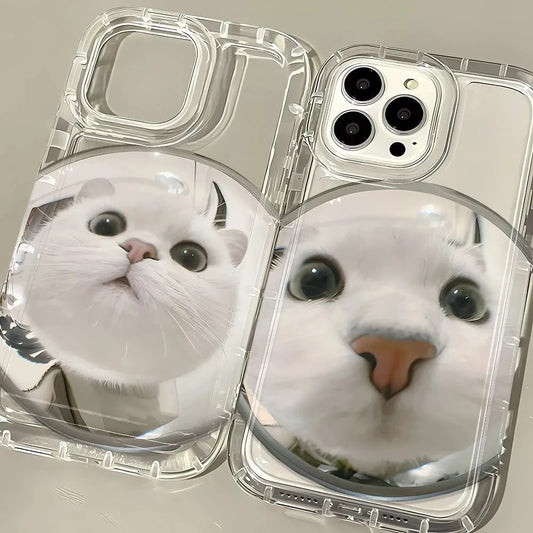 Transparent telefonfodral för iPhone – Cartoon Black Cat Shells Fundas för iPhone