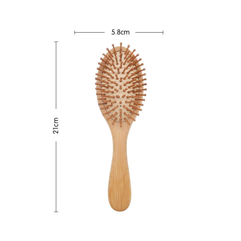 Premium Bamboo Hair Brush – Wooden Comb to Improve Hair Growth and Prevent Hair Loss.