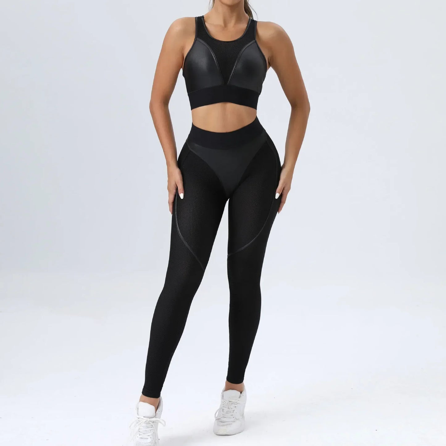 Women's High Waist Mesh Push Up Leggings