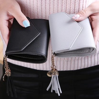 Luxury Tassels Wallet: PU Leather