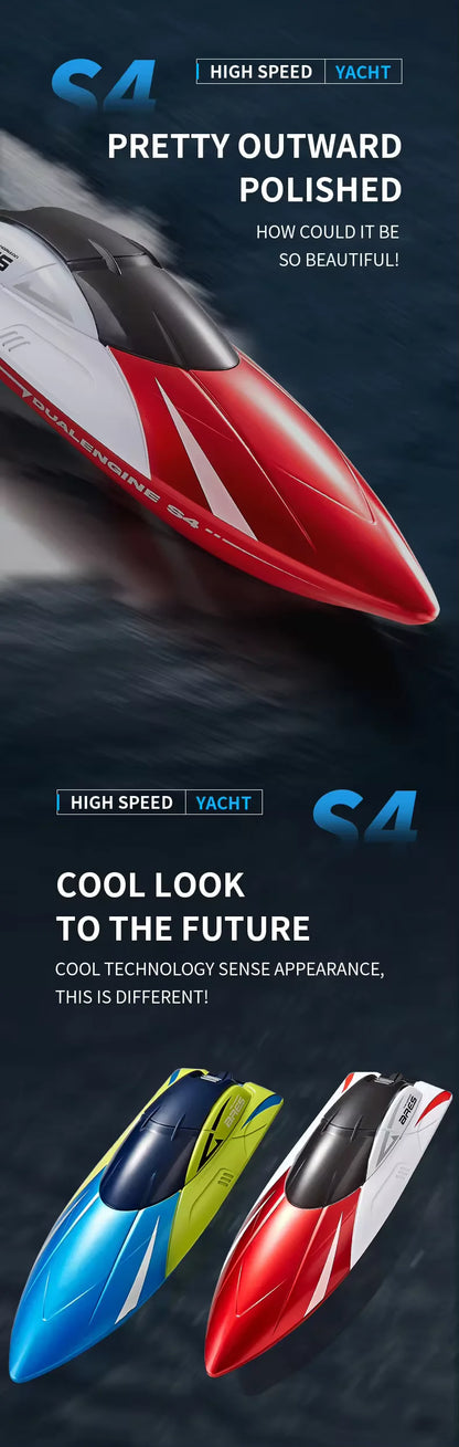 2,4G RC-båt 15 KM/H Höghastighetsfjärrkontroll Racingbåt Laddningsbar modell Elektrisk radio Speedboat-leksaker för pojkar