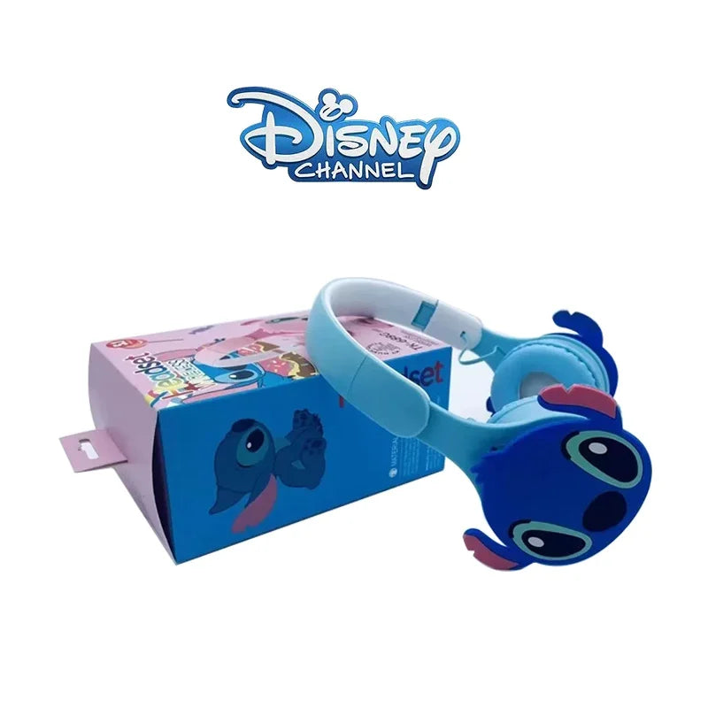 Nya Disney Stitch trådlösa Bluetooth-hörlurar AH-806 HIFI Stereoljud Fällbara headset med mikrofon Anime Cartoon Barnpresent