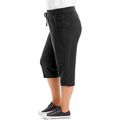 Women's Cropped Sports Leggings with Side Pockets