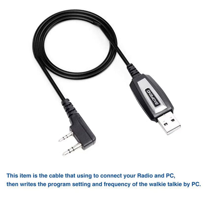 USB Programming Cable With CD for Baofeng UV-5R 82 888S UV-S9PLUS UV-13 16 17 21 Pro Quansheng UV-K5 5R Plus Walkie Talkie Radio