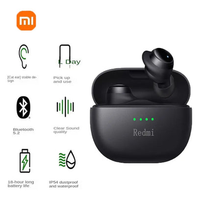 Xiaomi Redmi Bluetooth 5.2 Earbud Type-C in-ear hörlurar med mini laddningsfodral Vattentäta sporthörlurar