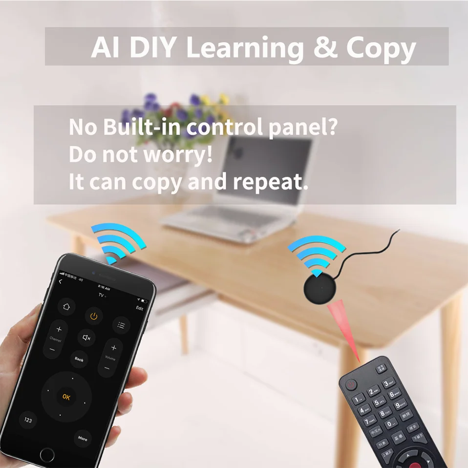 Tuya WiFi IR Remote 2PACK For Smart Home APP SmartLife Remote Control För TV AC Remote Fungerar med Alexa Google Home Yandex Alice