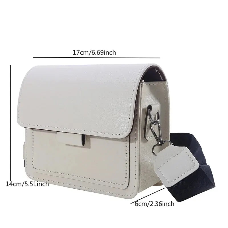 Classic Designer PU Leather Crossbody Bag for Women – Travel Handle Handbag, Fashion Shoulder Messenger Bag, Ladies' Small Flap Bag