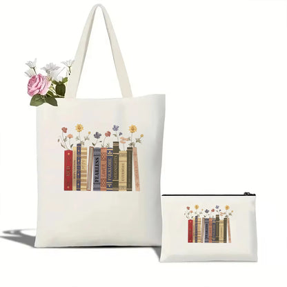 Books Canvas Tote: Trendy Aesthetic