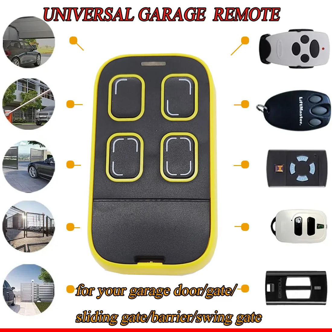 ACM TX2 TX4 Garage Door Remote Control 433MHz Clone ACM TX 2 4 Gate Remote Control Duplicator Opener Hand Transmitter 433.92MHz