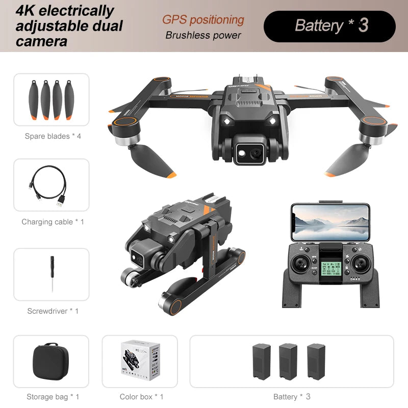 RG 700Pro RC Drone GPS Obstacle Avoidance Aerial Photography HD Dual Camera Quadcopter Brushless Motor Helicopter Kid Adult Toy