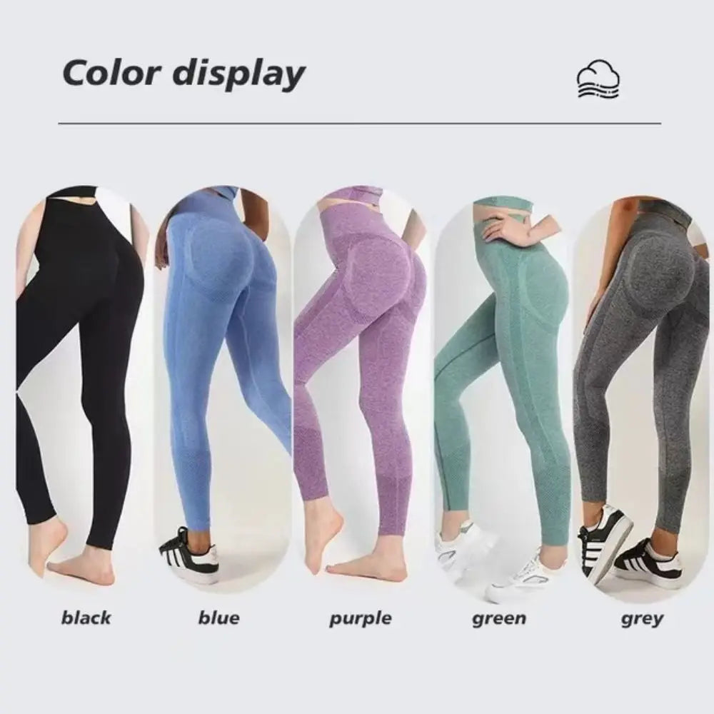 Women's High Waist Seamless Quick-Dry Yoga Leggings