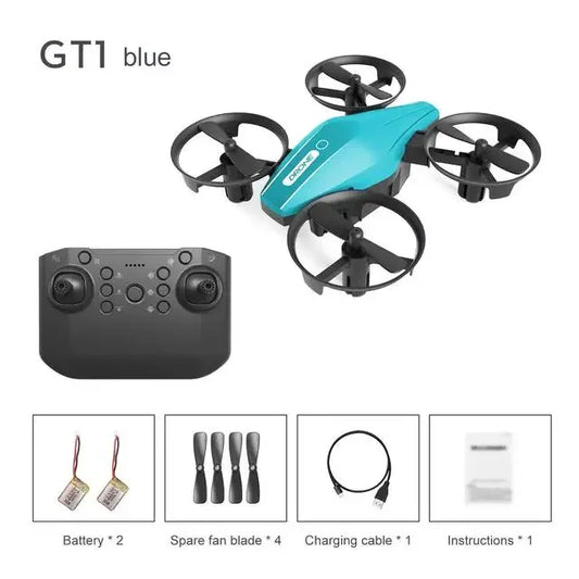 Blå 2BA 2.4G Mini RC Stunt Drone GT1 - Pocket-Sized Quadcopter with Headless Mode, 360° Rolls, and Professional Features, Ideal for Kids' Toys and Gifts