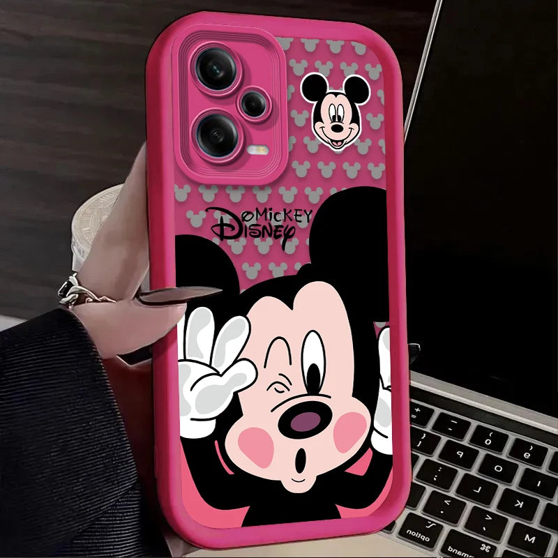 Brunt Mickey Minnie telefonfodral till Xiaomi Redmi