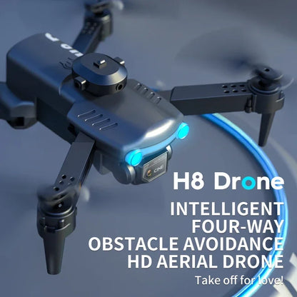 MHD 4K Dual Camera Drone H8 Smart Obstacle Avoidance One Key Takeoff Landing Optical Flow 360 Roll Cool Helicopter RC Quadcopter