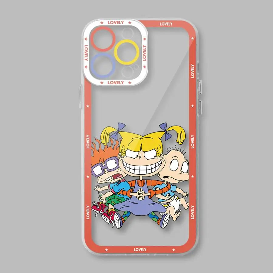 Movie R-Rugrats Cartoon Reptar telefonfodral för Apple iPhone 15 16 Pro XS Max 13 14 Plus XR SE 7 8 12 11 Pro plus Matte