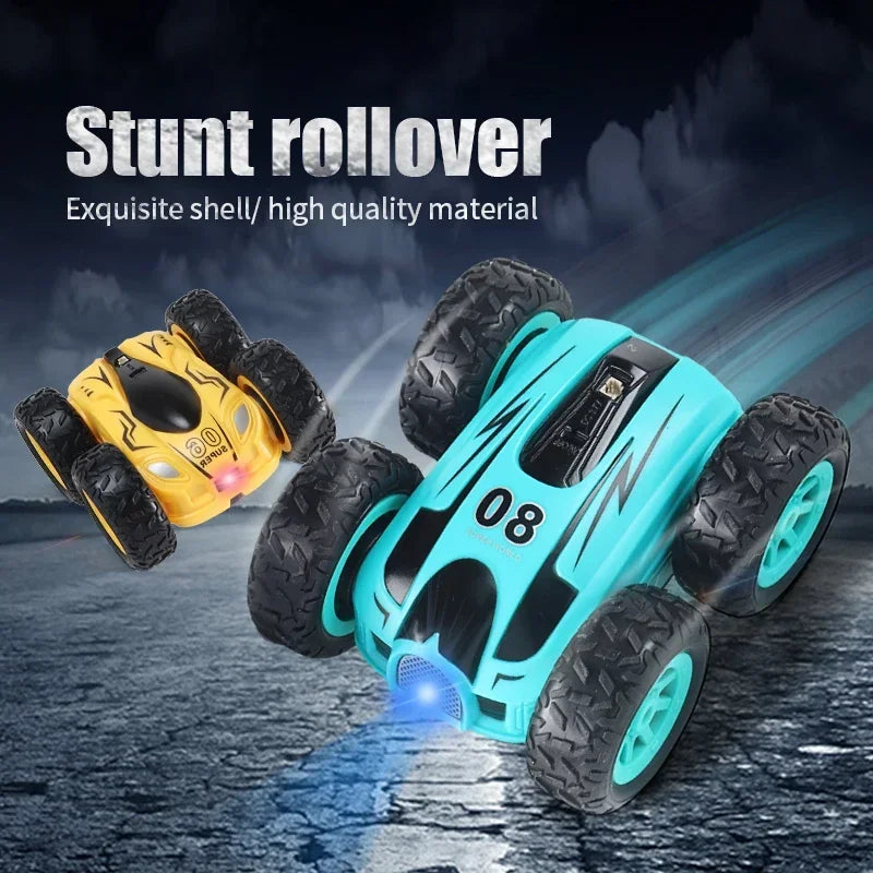 2.4G 4wd High-speed Stunt Car Mini RC Car Double-Sided Drift 360 Degree Dump Truck Drive Jump Children's Toys