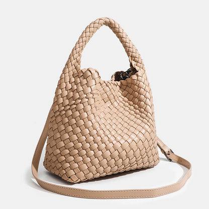 Luxury Woven Bag: Designer, Soft PU