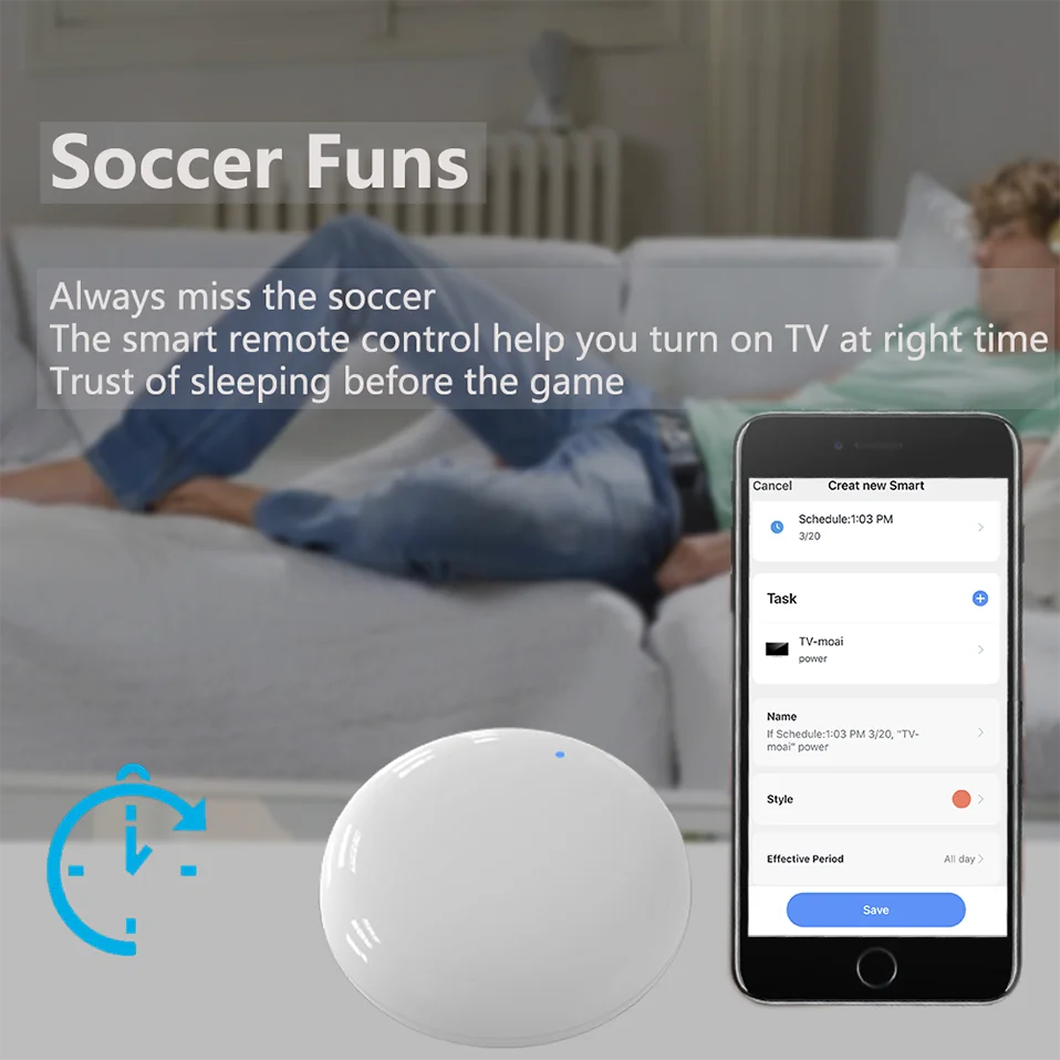 Tuya WiFi IR Remote For Smart Home APP Fjärrkontroll för TV DVD AUD AC Remote Fungerar med Alexa Google Home Yandex Alice 2 PACK