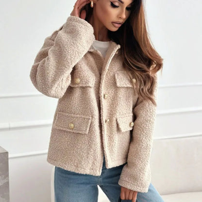 Casual Loose Woolen Cardigan Coat Fashionable and Comfortable