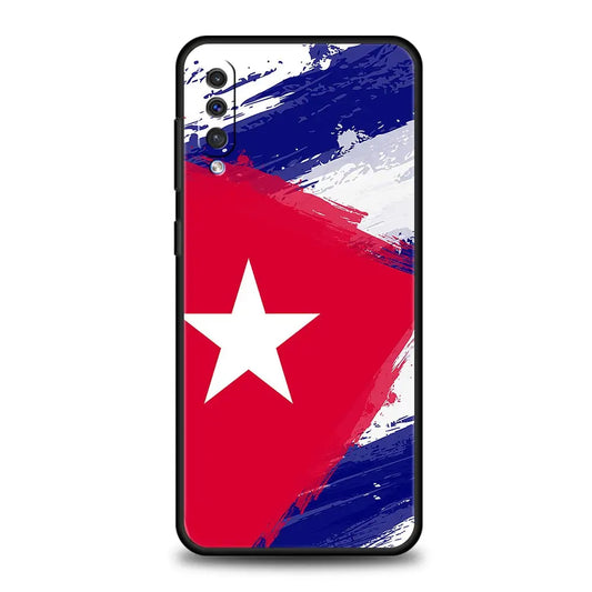 Silicone Phone Cover Cuba flag Art Case For Samsung