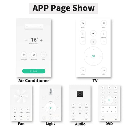 WiFi IR-fjärrkontroll för Smart Home-APP SmartLife-fjärrkontroll för TV DVD AUD AC-fjärrkontroll Fungerar med Alexa Google Home Yandex Alice